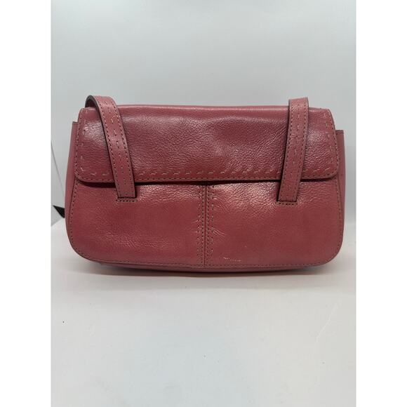 177. Pink leather purse; mini; double strap; NWOT - Picture 2 of 5